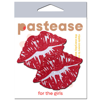 Pastease Sparkly Red Kissing Lips Pasties Default Title