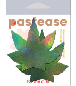 Pastease Indica Pot Leaf Green Holographic Weed