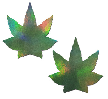 Pastease Indica Pot Leaf Green Holographic Weed Default Title