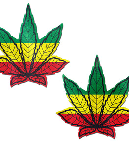 Pastease Indica Pot Leaf Rasta Weed Nipple Pasties