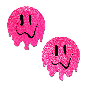 Pastease Melty Smiley Face Neon Pink Pasties Default Title