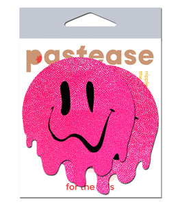 Pastease Melty Smiley Face Neon Pink Pasties