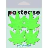 Pastease Small Glow In The Pot Leaf Nipple