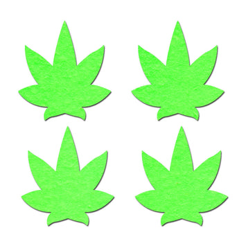 Pastease Small Glow In The Pot Leaf Nipple Default Title