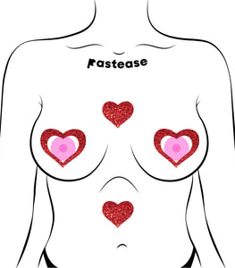 Pastease Glitter Peek A Boob Hearts