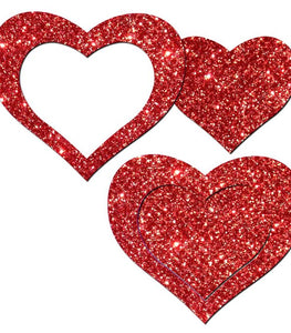 Pastease Glitter Peek A Boob Hearts