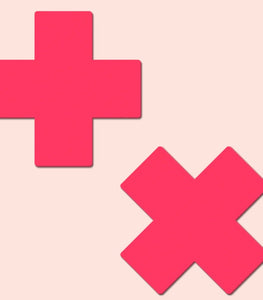 Pastease Plus X Glow In The Dark Neon Pink Cross