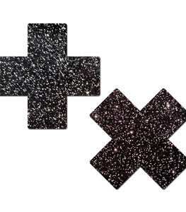 Plus X Sparkle Black Plus Nipple Pasties