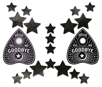 Pastease Liquid Black Ouija Planchette W/ Stars Set Default Title