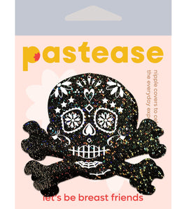 Pastease Skull Black Glitter Candy