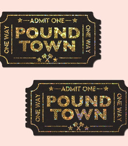 Pastease Pound Town One-way Tickets Gold Glitter