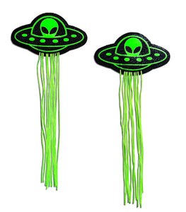 Pastease Ufo Alien Tassels Glow In The Dark Default Title