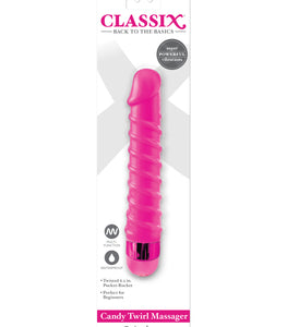 Classix Candy Twirl Massager Pink