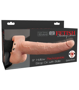 Fetish Fantasy In Hollow Rechargeable Strap-on W/ Balls