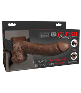 Fetish Fantasy In Hollow Rechargeable Strap-on Remote Brown 8
