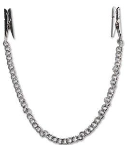 Fetish Fantasy Nipple Chain Clips-silver