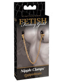 Fetish Fantasy Gold Nipple Chain Clamps