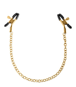 Fetish Fantasy Gold Nipple Chain Clamps