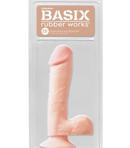 Basix Rubber Works 7.5in Dong W/ Suction Cup