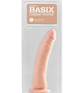 Basix Rubber Works 7in Flesh Slim Dong W/ Suction Cup