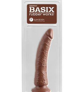 Basix Rubber Works 7in Slim Dong W/ Suction Cup