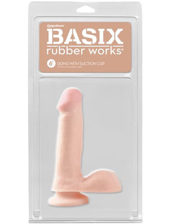 Basix Rubber Works Dong W/suction Cup Flesh