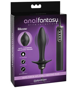 Anal Fantasy Elite Auto-throb Inflatable Plug Black