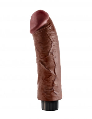 King Cock 8in Cock Vibrating Brown