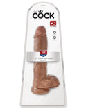 King Cock 10 In Cock W/balls Tan