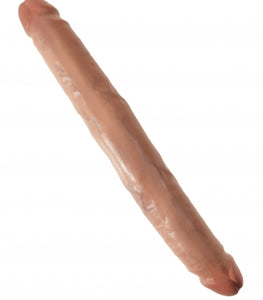 King Cock 12 In Slim Double Dildo Tan Default Title