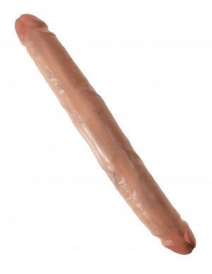 King Cock 12 In Slim Double Dildo Tan Default Title