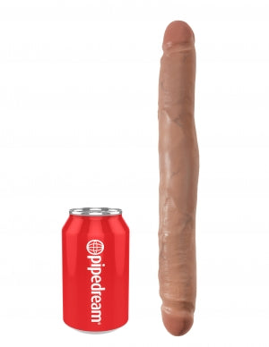 King Cock 12 In Slim Double Dildo Tan Default Title