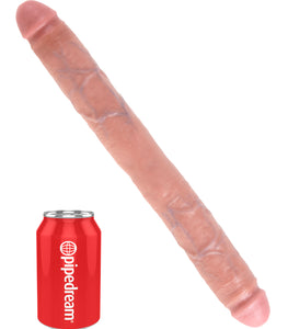 King Cock 16in Thick Double Dildo Flesh