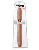 King Cock 16in Thick Double Dildo Tan