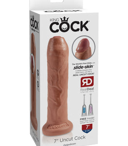 King Cock 7 In Uncut Tan