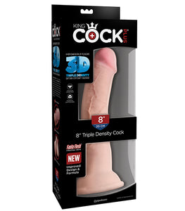 King Cock Plus 8 In Triple Density Cock Light