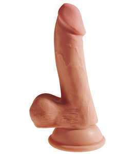 King Cock Plus 6.5 In Triple Density Cock W/ Balls Tan