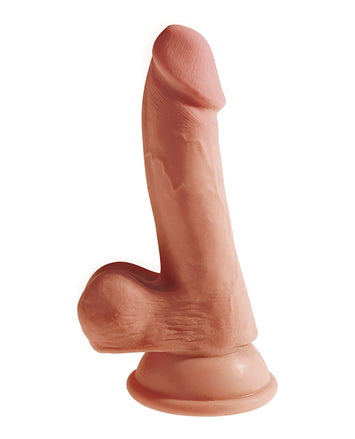 King Cock Plus 6.5 In Triple Density Cock W/ Balls Tan Default Title