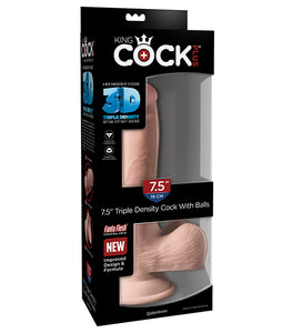 King Cock Plus 7.5 In Triple Density W/ Balls Light