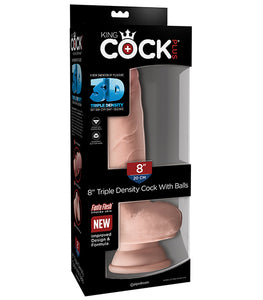 King Cock Plus 8 In Triple Density W/ Balls Light