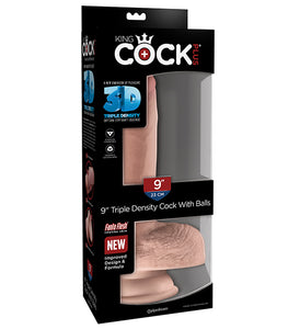 King Cock Plus 9 In Triple Density Cock W/ Balls Light