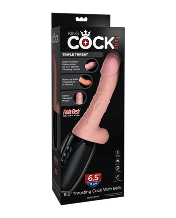 King Cock Plus 6.5 In Thrusting Cock W/ Balls Default Title