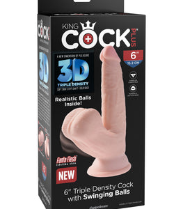 King Cock Triple Density Plus Cock W/ Swinging Balls