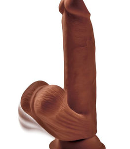 King Cock Plus 8 In Triple Density Cock W/ Balls Brown