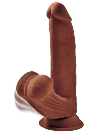 King Cock Plus 8 In Triple Density Cock W/ Balls Brown Default Title