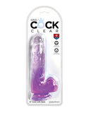 King Cock Clear 6in W/ Balls