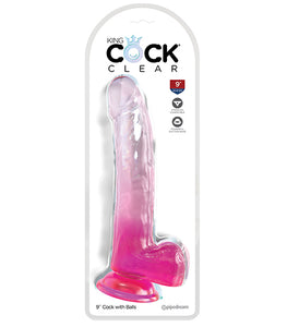 King Cock Clear 9in W/ Balls