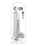 King Cock Clear 9in W/ Balls