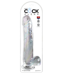 King Cock Clear 11in W/ Balls