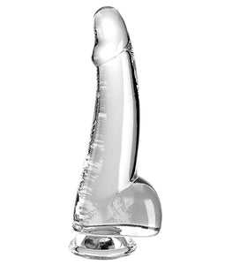 King Cock Clear 7.5in W/ Balls